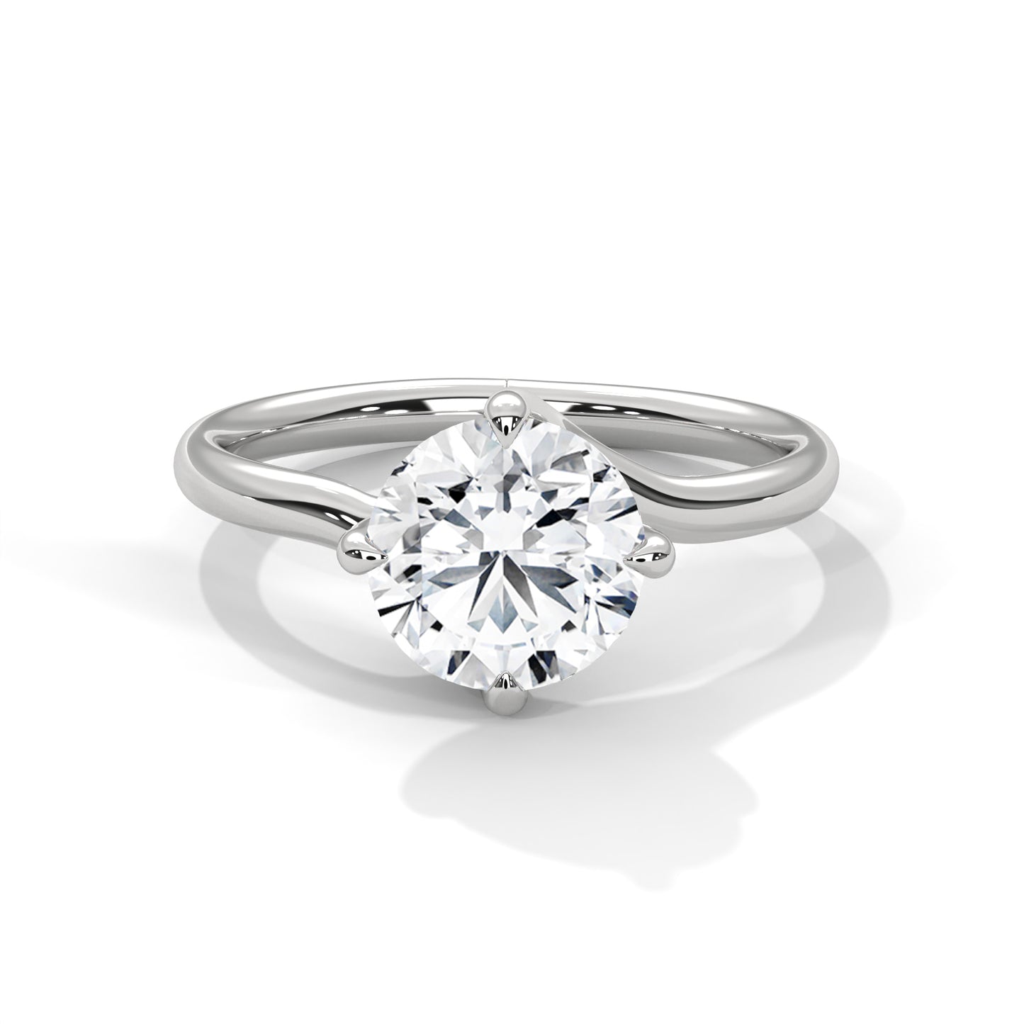 Round Cut Moissanite Solitaire Engagement Ring | 14K Yellow Gold Minimalist Wedding Ring | Classic Gold Proposal Ring for Her | Timeless Bridal Jewelry