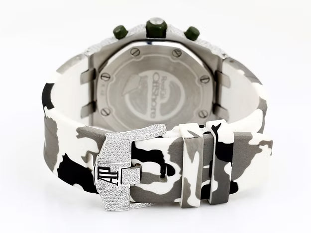 Handmade VVS Moissanite Diamond Bust Down Watch – Luminous Men's Wristwatch with Studded Iced Out Design (Copy)