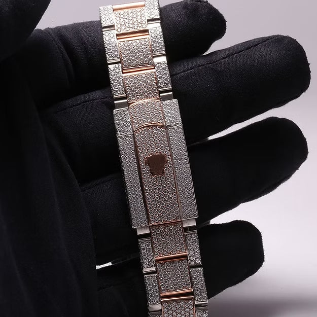 2025 Men’s VVS Moissanite Diamond Watch – Stainless Steel Iced Out Luxury Timepiece with Handmade Setting