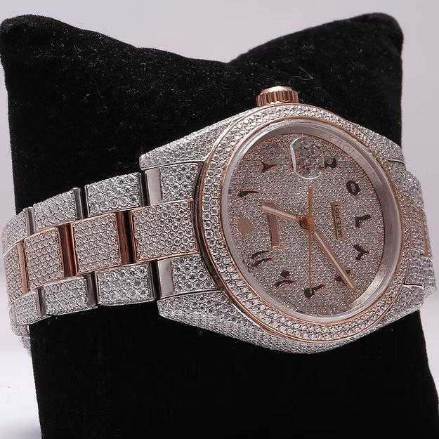 2025 Men’s VVS Moissanite Diamond Watch – Stainless Steel Iced Out Luxury Timepiece with Handmade Setting