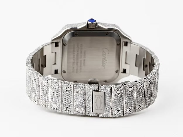 Luxurious Roman Dial Santos Watch – Elegant Stainless Steel Luxury Timepiece for Men & Women