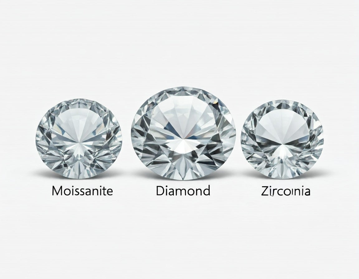 Moissanite vs. Diamond vs. Cubic Zirconia