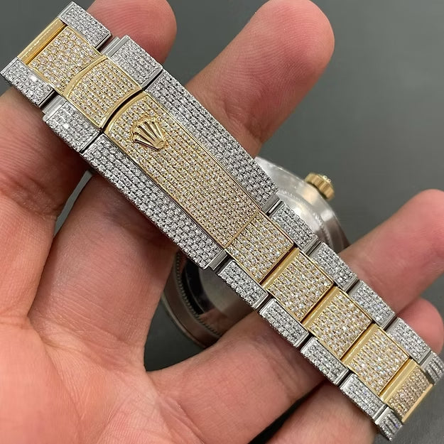 Rolex Sky-Dweller Moissanite Diamond Watch – Luxury Iced Out Men's Timepiece
