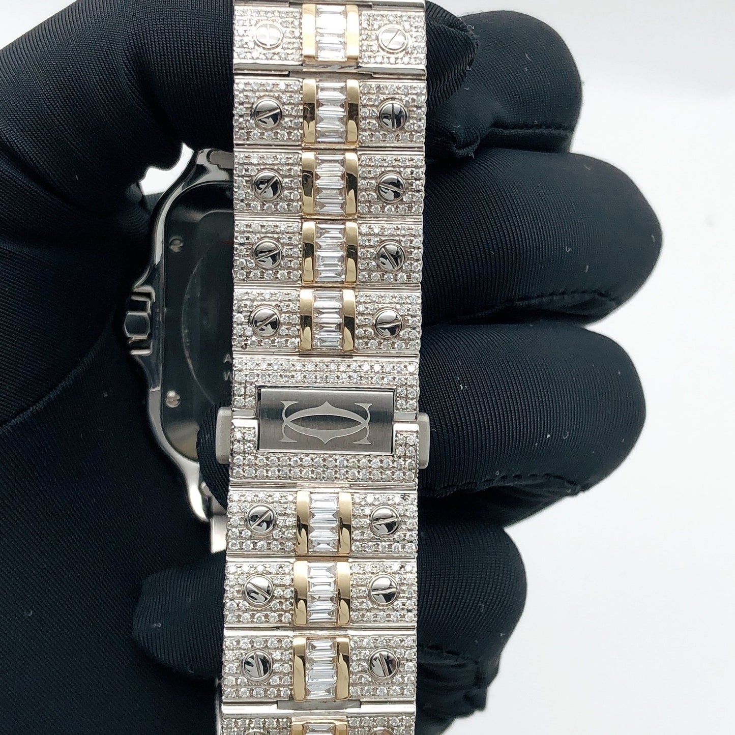 Baguette & Round Brilliant Diamond Watch | Real Diamonds & Moissanite | Luxury Timepiece