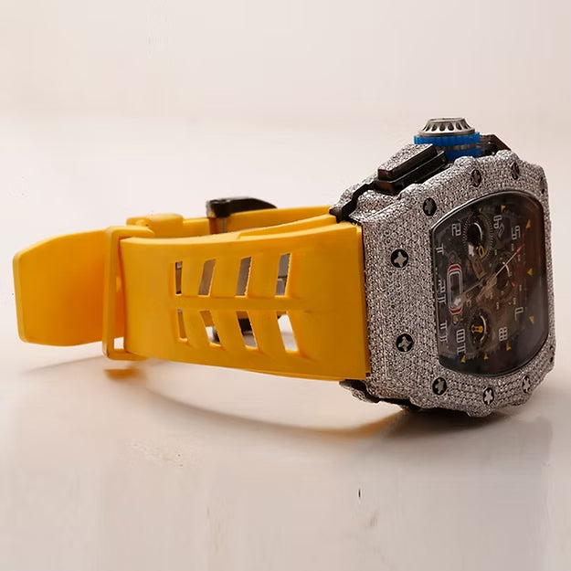 Custom Iced Out VVS Moissanite Diamond Watch – Hip Hop Style, Fully Bust Down AP Look | Luxury Men’s Bling Timepiece