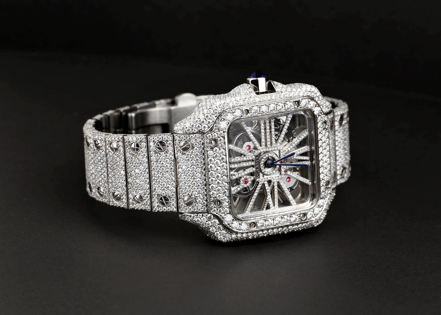 Luxury VVS Moissanite Diamond Watch | Dual Tone Iced Out Hip Hop Buss Down | Moissanite Watches