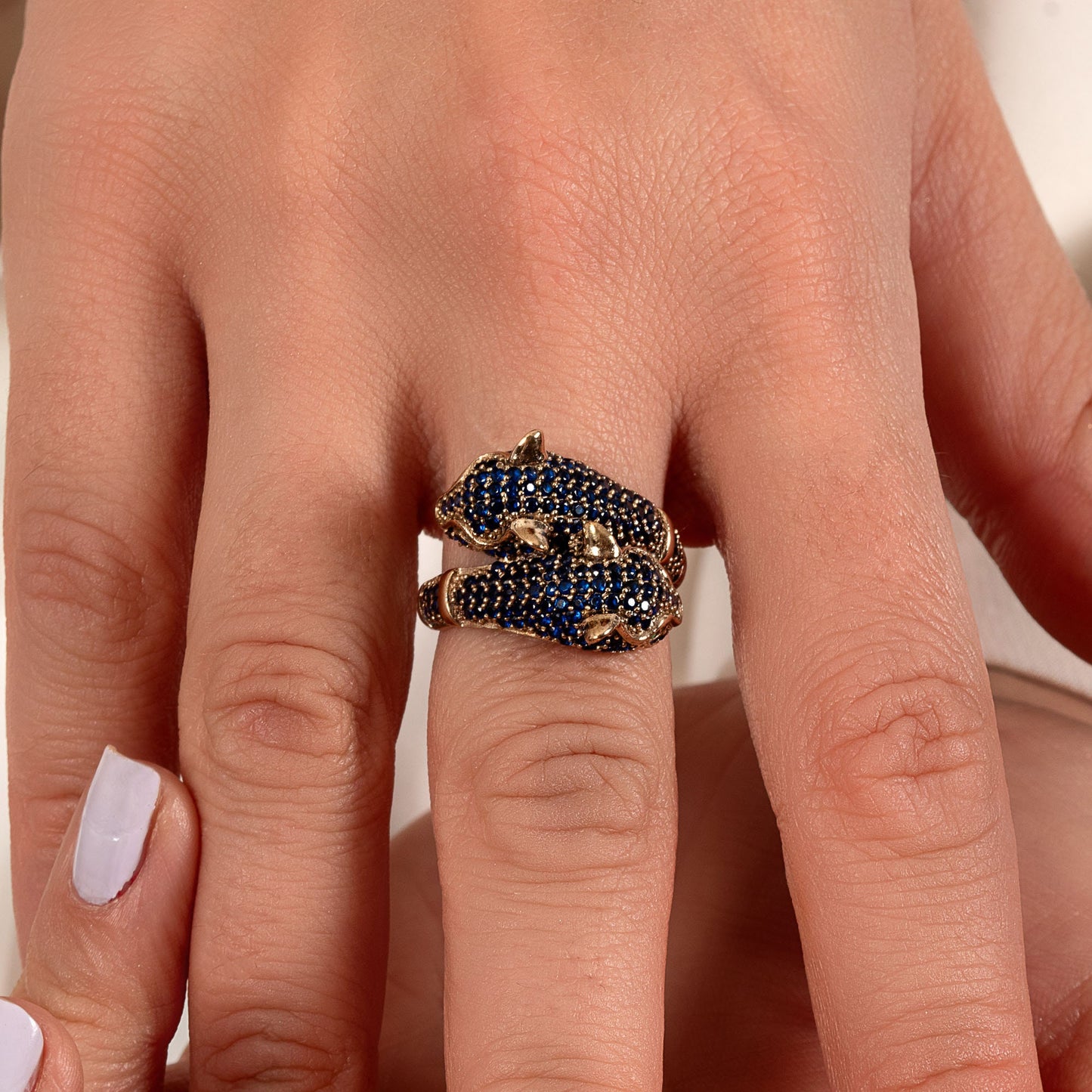 Men's Panther Luxury Ring | 3.0 Ct Round Cut Black Stone Sterling Silver Band
