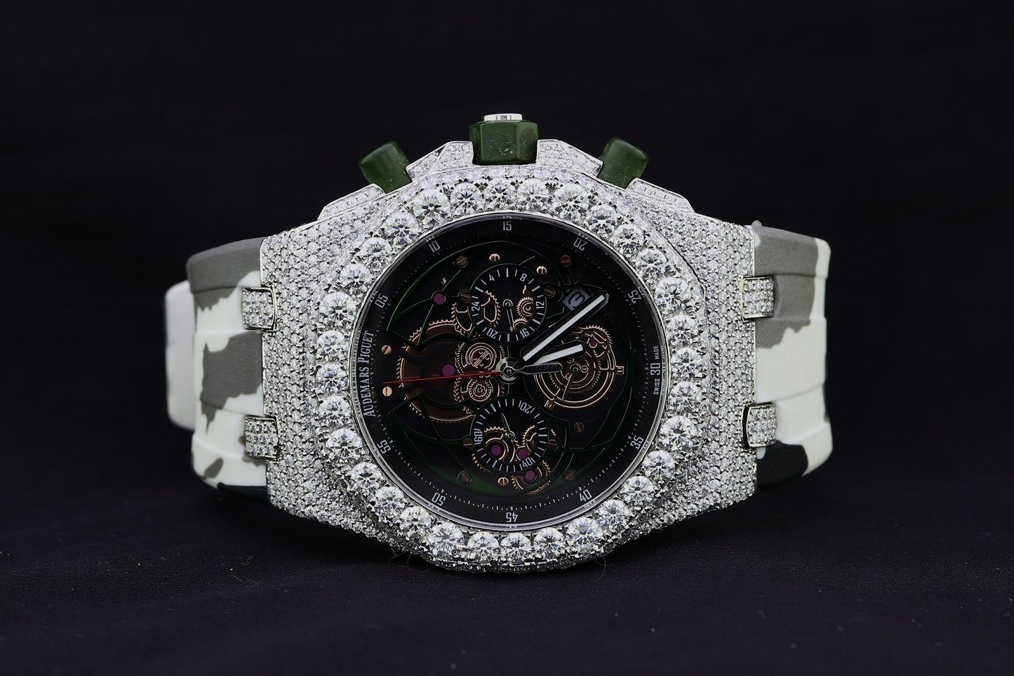 Luxury Moissanite Diamond Watch | Fully Iced Out Automatic Watch | Hip-Hop Custom Design | Perfect Gift