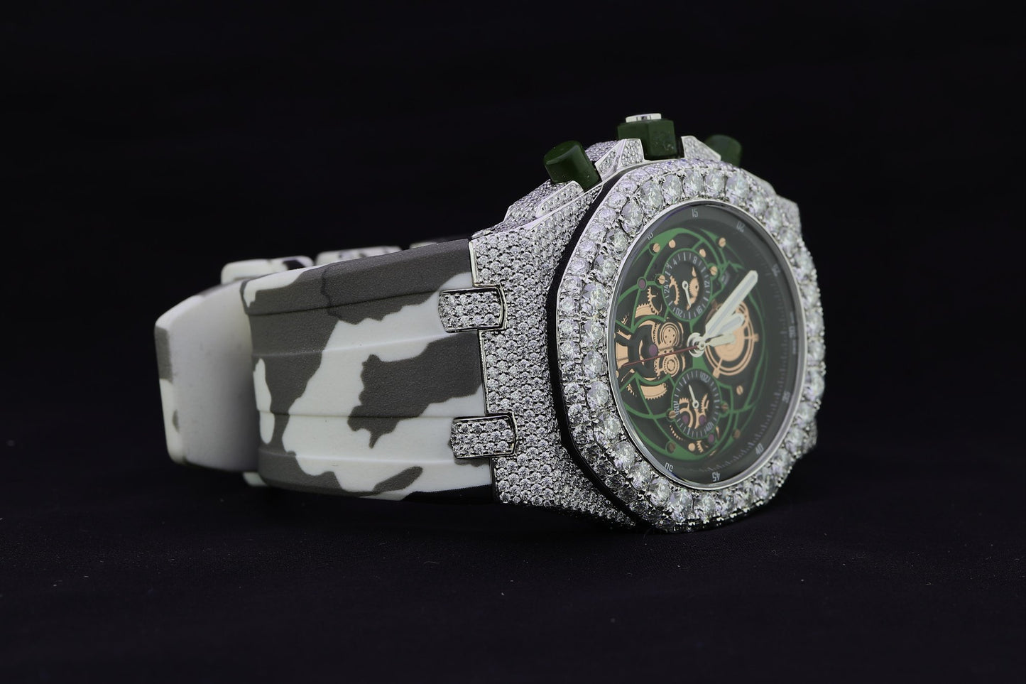 Luxury Moissanite Diamond Watch | Fully Iced Out Automatic Watch | Hip-Hop Custom Design | Perfect Gift