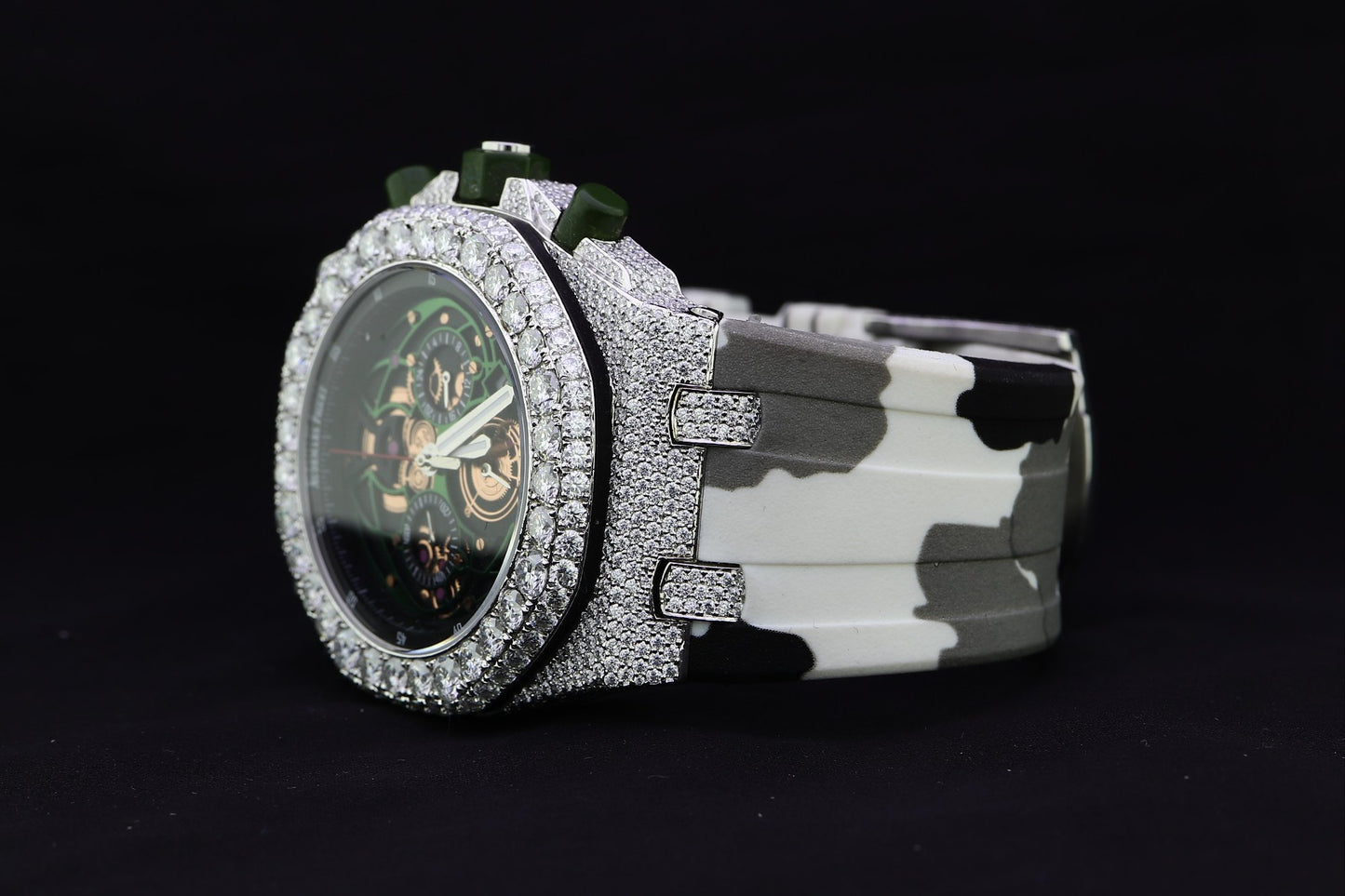 Luxury Moissanite Diamond Watch | Fully Iced Out Automatic Watch | Hip-Hop Custom Design | Perfect Gift