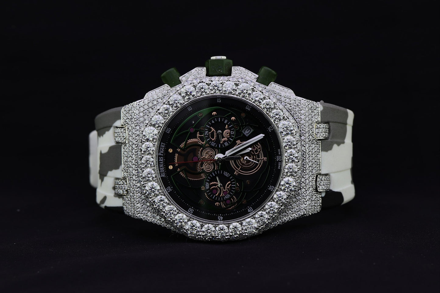 Luxury Moissanite Diamond Watch | Fully Iced Out Automatic Watch | Hip-Hop Custom Design | Perfect Gift